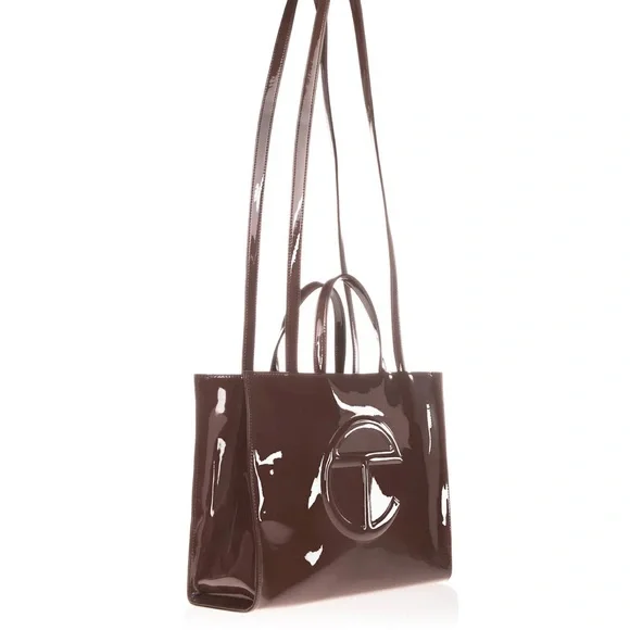 Telfar Chocolate Patent Medium - Picture 2 of 4